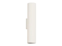 Lámpara de pared Gloow minimalista de aluminio - 2 fuentes luminosas 4000K - L.6,5 x A.30 cm - beige