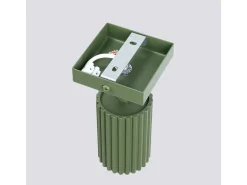 Lámpara de pared Gloow minimalista de aluminio - 1 fuentes luminosas 4000K - L.8 x A.8 cm - verde oliva