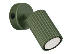 Lámpara de pared Gloow minimalista de aluminio - 1 fuentes luminosas 4000K - L.8 x A.16 cm - verde oliva
