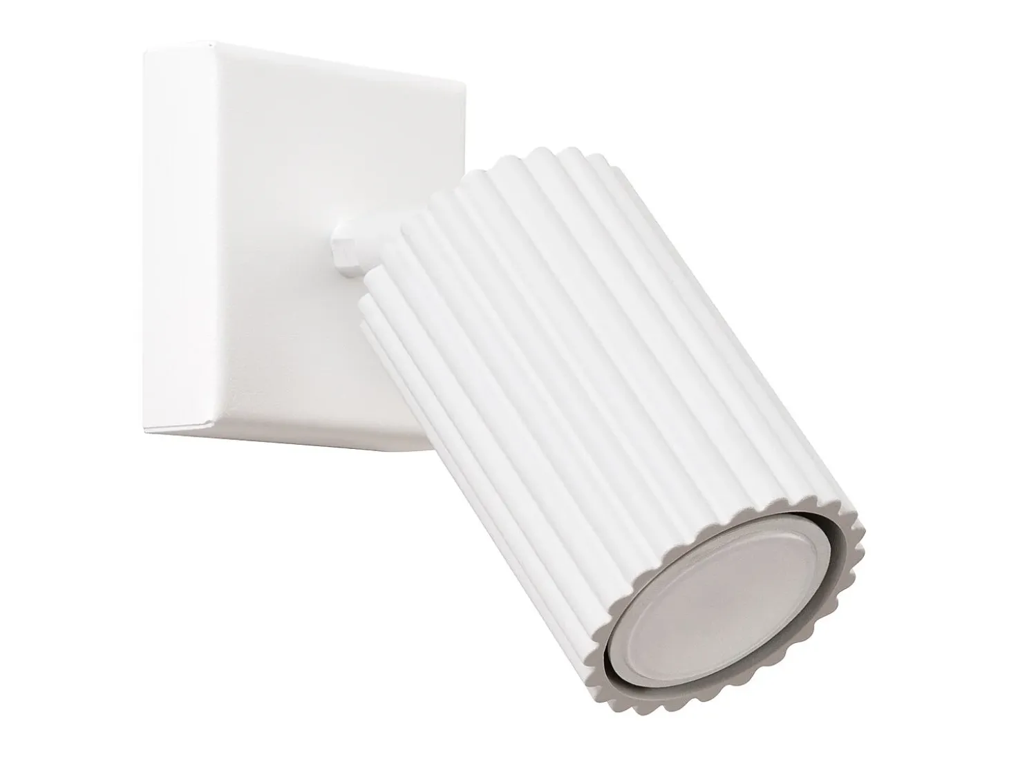 Lámpara de pared Gloow minimalista de aluminio - 1 fuentes luminosas 4000K - L.8 x A.8 cm - blanco