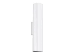 Lámpara de pared Gloow minimalista de aluminio - 2 fuentes luminosas 3000K - L.6,5 x A.30 cm - blanco