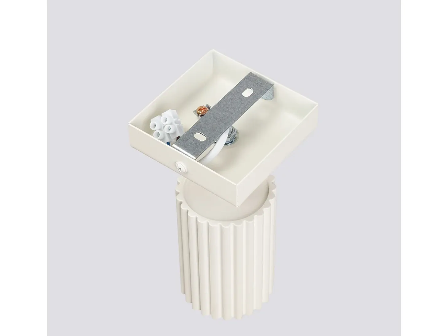 Lámpara de pared Gloow minimalista de aluminio - 1 fuentes luminosas 4000K - L.8 x A.8 cm - beige