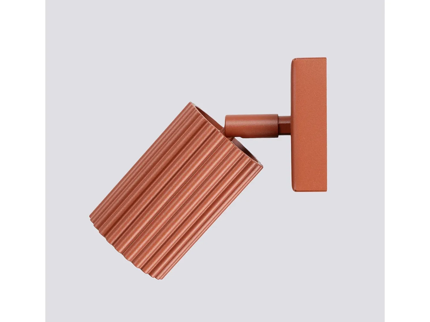 Lámpara de pared Gloow minimalista de aluminio - 1 fuentes luminosas 4000K - L.8 x A.8 cm - ocre rojo