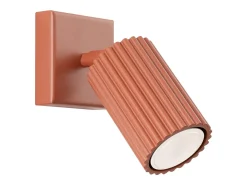 Lámpara de pared Gloow minimalista de aluminio - 1 fuentes luminosas 4000K - L.8 x A.8 cm - ocre rojo