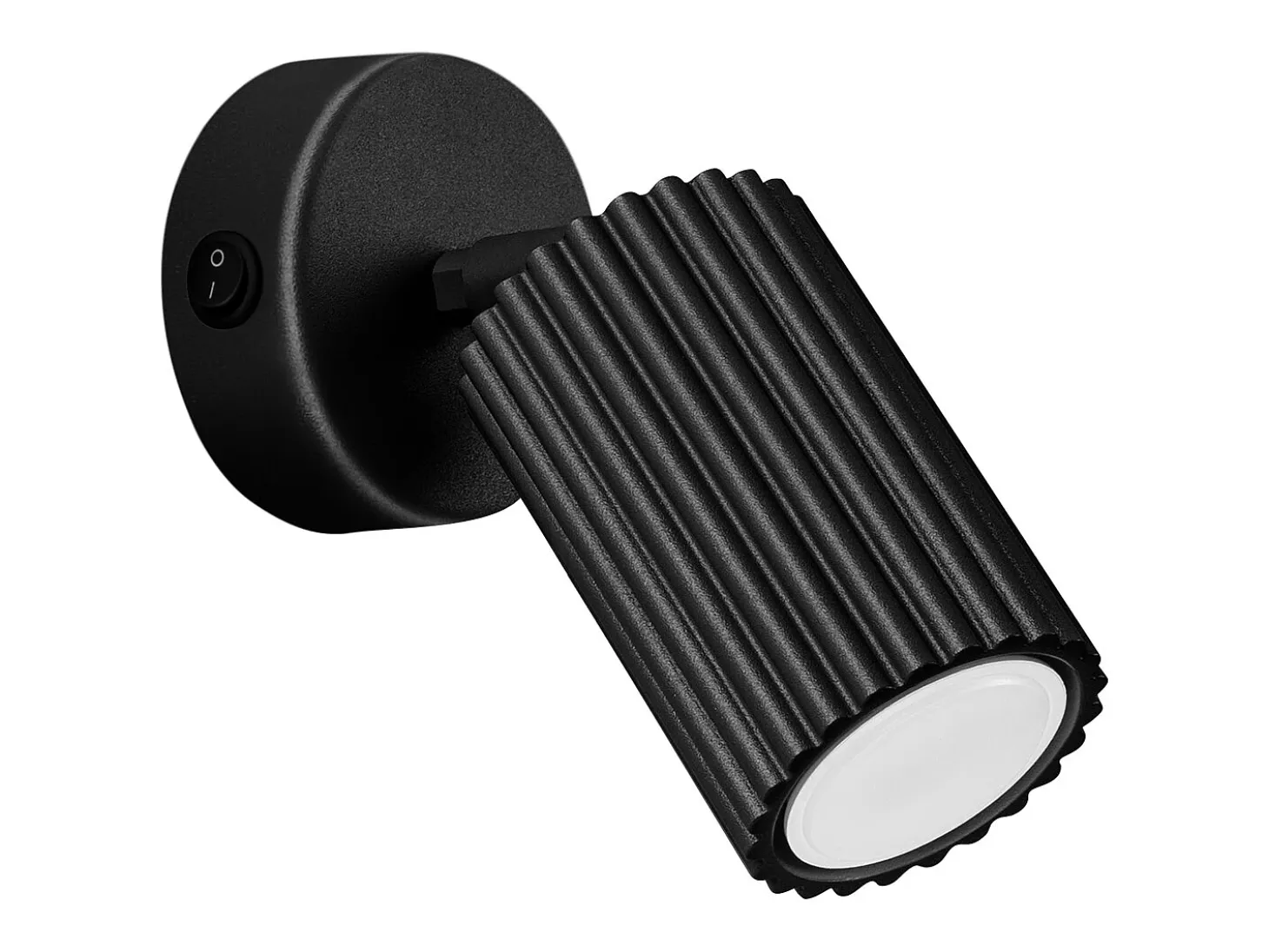 Lámpara de pared Gloow minimalista de aluminio - 1 fuentes luminosas 4000K - L.8 x A.16 cm - negro
