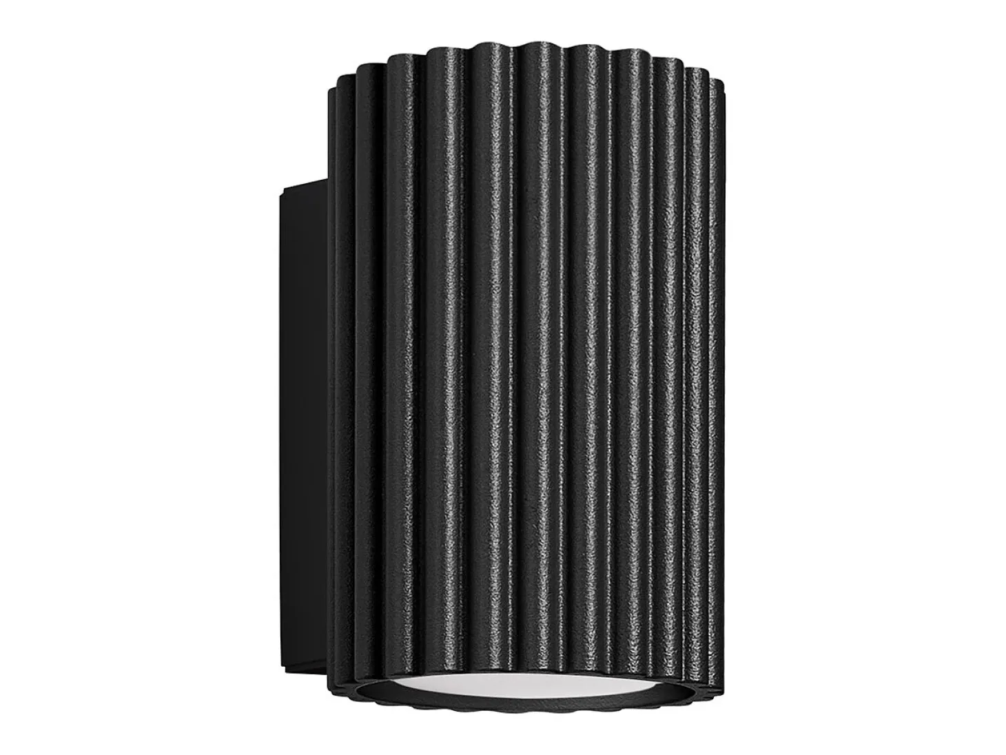 Lámpara de pared Gloow minimalista de aluminio - 1 fuentes luminosas 4000K - L.6,5 x A.10 cm - negro