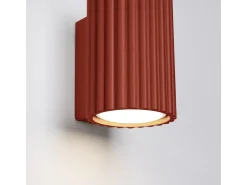 Lámpara de pared Gloow minimalista de aluminio - 1 fuentes luminosas 4000K - L.6,5 x A.10 cm - ocre rojo