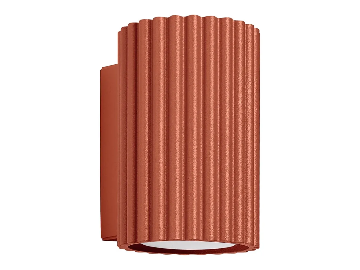 Lámpara de pared Gloow minimalista de aluminio - 1 fuentes luminosas 4000K - L.6,5 x A.10 cm - ocre rojo