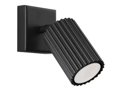 Lámpara de pared Gloow minimalista de aluminio - 1 fuentes luminosas 4000K - L.8 x A.8 cm - negro