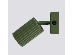Lámpara de pared Gloow minimalista de aluminio - 1 fuentes luminosas 3000K - L.8 x A.16 cm - verde oliva