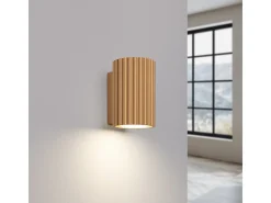 Lámpara de pared Gloow minimalista de aluminio - 1 fuentes luminosas 4000K - L.6,5 x A.10 cm - dorado