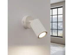 Lámpara de pared Gloow minimalista de aluminio - 1 fuentes luminosas 4000K - L.8 x A.16 cm - beige