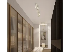 Lámpara de pared Gloow minimalista de aluminio - 1 fuentes luminosas 4000K - L.8 x A.16 cm - beige