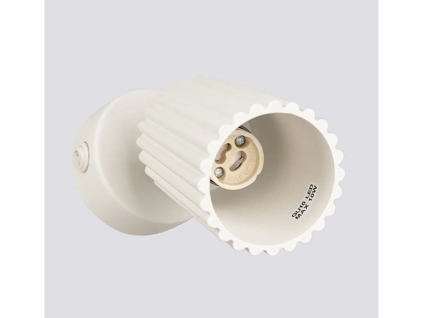 Lámpara de pared Gloow minimalista de aluminio - 1 fuentes luminosas 4000K - L.8 x A.16 cm - beige