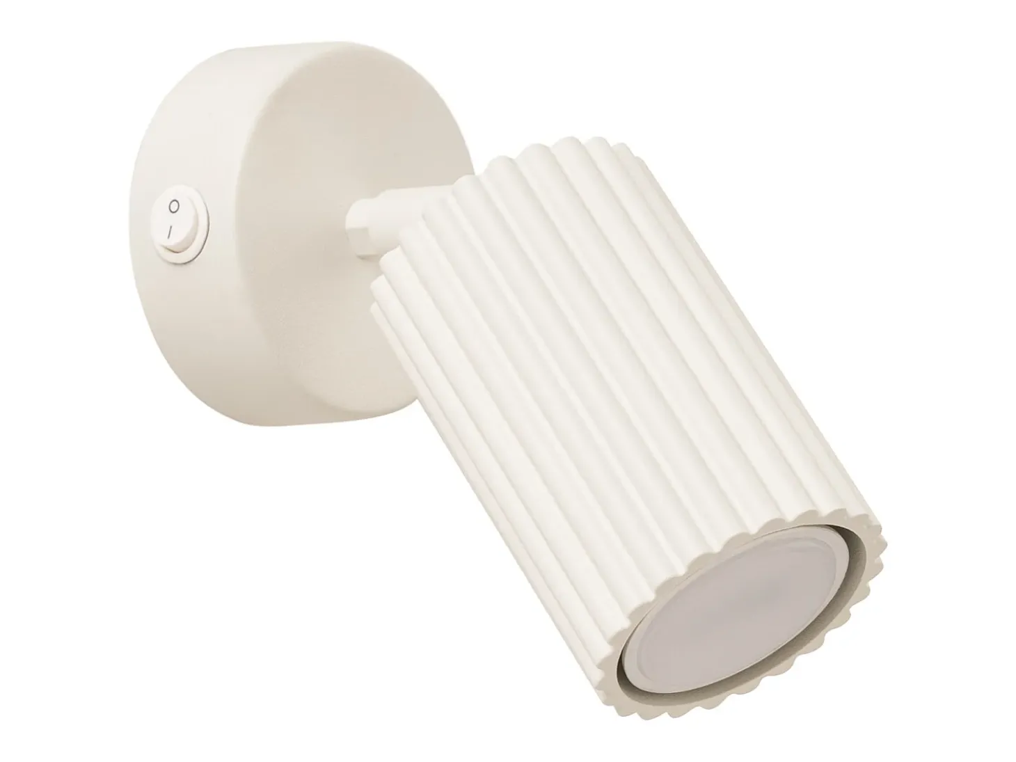 Lámpara de pared Gloow minimalista de aluminio - 1 fuentes luminosas 4000K - L.8 x A.16 cm - beige