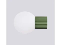 Lámpara De Pared Halo Moderno De Aluminio/Vidrio - 1 Fuentes Luminosas - L.12 X A.12 Cm - Verde Oliva
