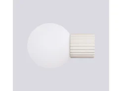 Lámpara De Pared Halo Moderno De Aluminio/Vidrio - 1 Fuentes Luminosas - L.12 X A.12 Cm - Beige