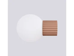 Lámpara De Pared Halo Moderno De Aluminio/Vidrio - 1 Fuentes Luminosas - L.12 X A.12 Cm - Moca