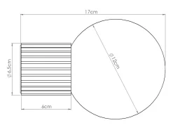 Lámpara De Pared Halo Moderno De Aluminio/Vidrio - 1 Fuentes Luminosas - L.12 X A.12 Cm - Ocre Rojo