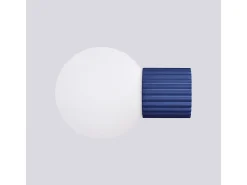 Lámpara De Pared Halo Moderno De Aluminio/Vidrio - 1 Fuentes Luminosas - L.12 X A.12 Cm - Ultramarino