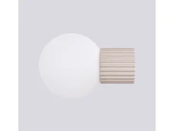 Lámpara De Pared Halo Moderno De Aluminio/Vidrio - 1 Fuentes Luminosas - L.12 X A.12 Cm - Gris Pardo