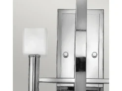 Lámpara de pared industrial nórdica acero cromado pulido cristal 2 luces G9 3 LED Mondo