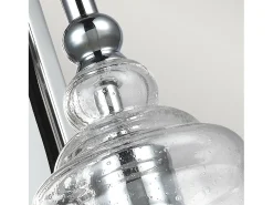 Lámpara de pared industrial nórdica de acero y vidrio 1 luz E27 Loras