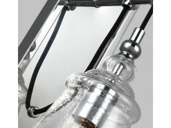Lámpara de pared industrial nórdica de acero y vidrio 1 luz E27 Loras