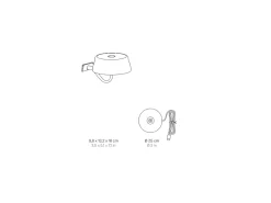 Lámpara de pared inteligente Wi-Fi SISTER LIGHT de Zafferano, color blanco perla, recargable y regulable