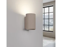 Lámpara De Pared Karbon Minimalista De Aluminio - 1 Fuentes Luminosas - L.6,5 X A.10 Cm - Gris Pardo
