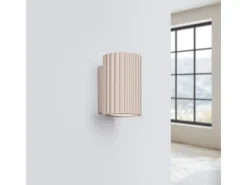 Lámpara De Pared Karbon Minimalista De Aluminio - 1 Fuentes Luminosas - L.6,5 X A.10 Cm - Gris Pardo