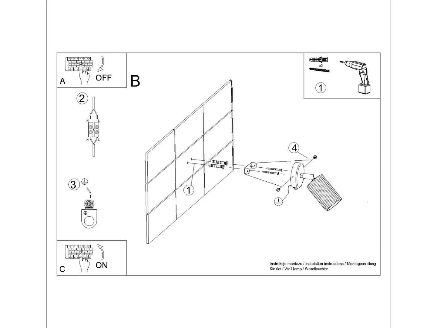 Lámpara De Pared Karbon Minimalista De Aluminio - 1 Fuentes Luminosas - L.8 X A.16 Cm - Dorado