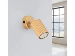 Lámpara De Pared Karbon Minimalista De Aluminio - 1 Fuentes Luminosas - L.8 X A.16 Cm - Dorado