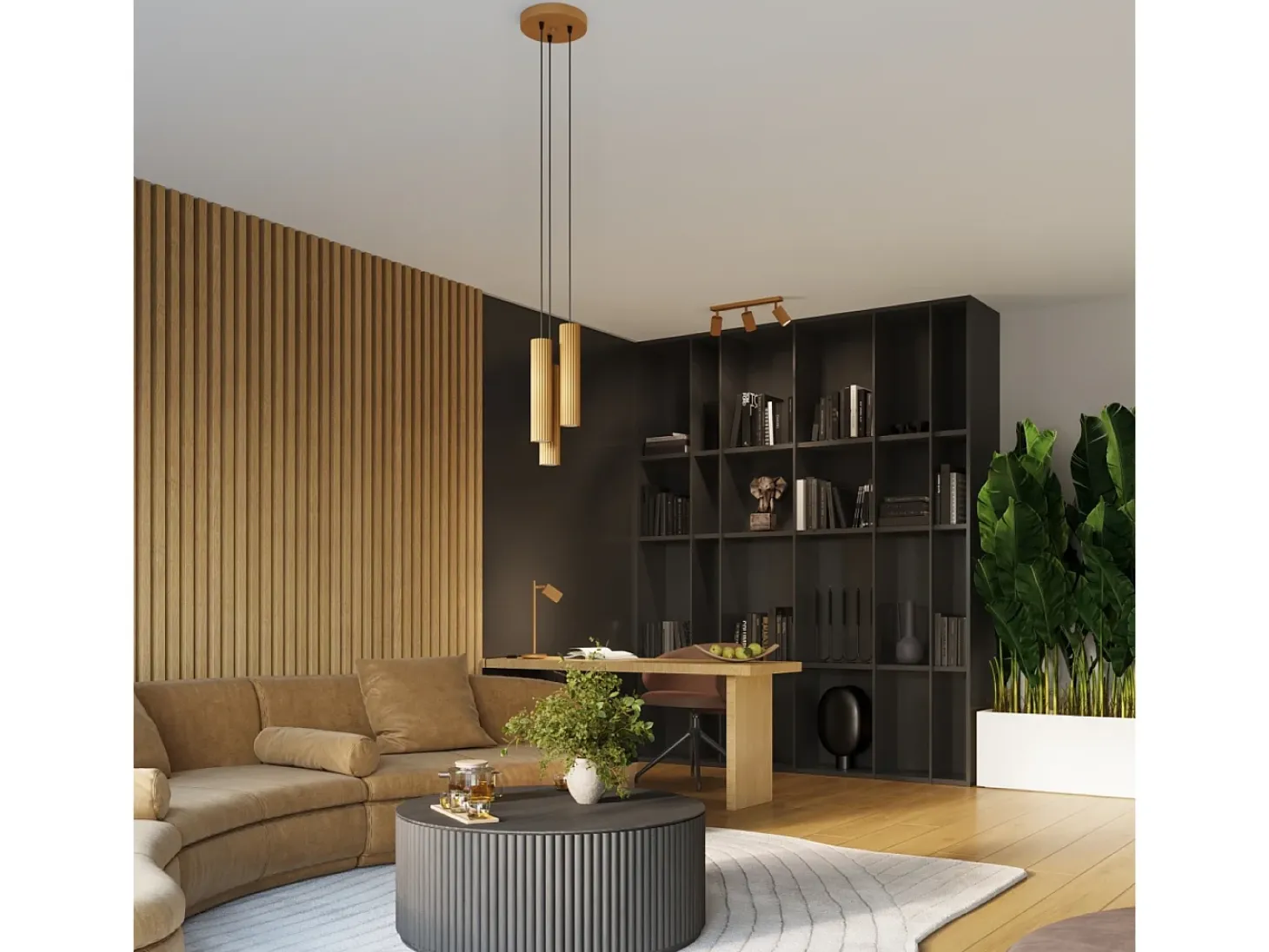 Lámpara De Pared Karbon Minimalista De Aluminio - 2 Fuentes Luminosas - L.6,5 X A.20 Cm - Dorado