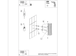 Lámpara De Pared Karbon Minimalista De Aluminio - 2 Fuentes Luminosas - L.6,5 X A.20 Cm - Blanco