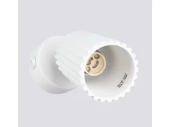 Lámpara De Pared Karbon Minimalista De Aluminio - 1 Fuentes Luminosas - L.8 X A.16 Cm - Blanco