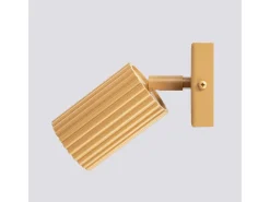 Lámpara De Pared Karbon Minimalista De Aluminio - 1 Fuentes Luminosas - L.8 X A.8 Cm - Dorado