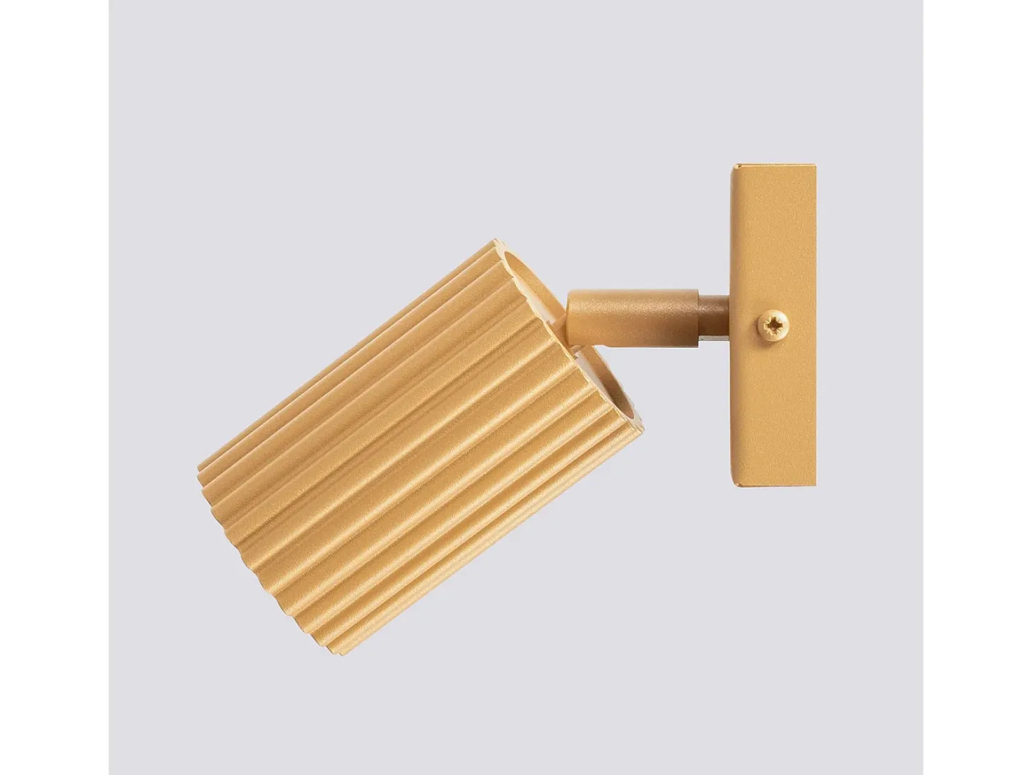 Lámpara De Pared Karbon Minimalista De Aluminio - 1 Fuentes Luminosas - L.8 X A.8 Cm - Dorado