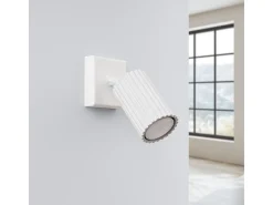 Lámpara De Pared Karbon Minimalista De Aluminio - 1 Fuentes Luminosas - L.8 X A.8 Cm - Blanco
