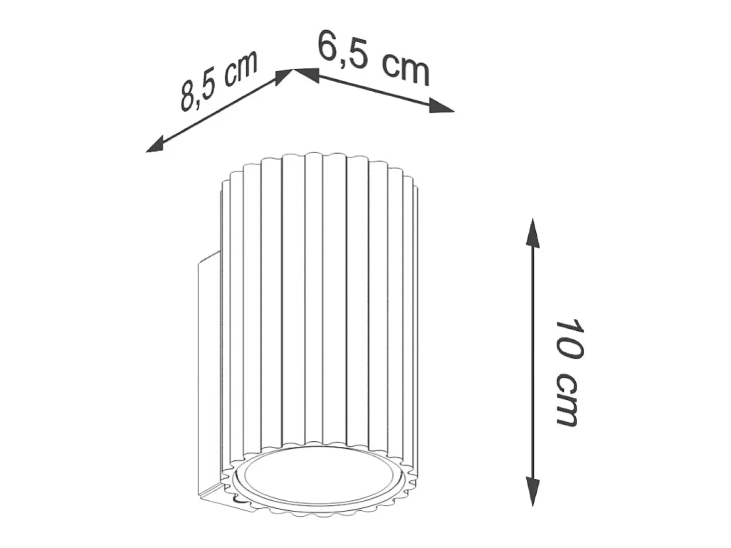 Lámpara De Pared Karbon Minimalista De Aluminio - 1 Fuentes Luminosas - L.6,5 X A.10 Cm - Verde Oliva