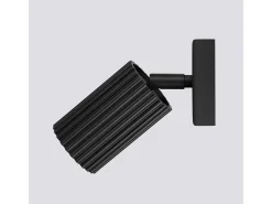 Lámpara De Pared Karbon Minimalista De Aluminio - 1 Fuentes Luminosas - L.8 X A.8 Cm - Negro