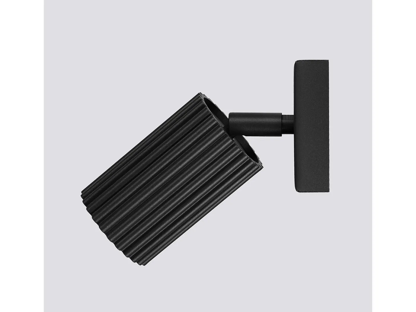 Lámpara De Pared Karbon Minimalista De Aluminio - 1 Fuentes Luminosas - L.8 X A.8 Cm - Negro