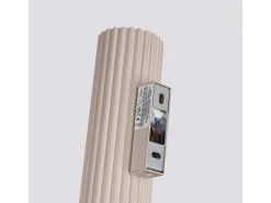 Lámpara De Pared Karbon Minimalista De Aluminio - 2 Fuentes Luminosas - L.6,5 X A.30 Cm - Gris Pardo