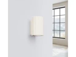 Lámpara De Pared Karbon Minimalista De Aluminio - 1 Fuentes Luminosas - L.6,5 X A.10 Cm - Beige