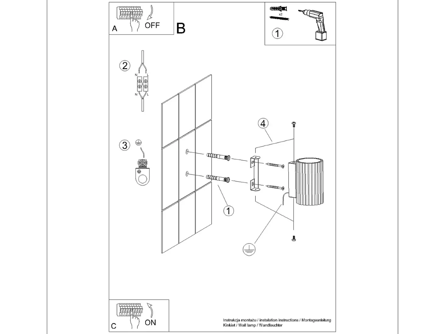 Lámpara De Pared Karbon Minimalista De Aluminio - 1 Fuentes Luminosas - L.6,5 X A.10 Cm - Beige