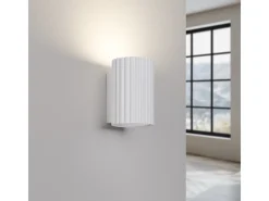 Lámpara De Pared Karbon Minimalista De Aluminio - 1 Fuentes Luminosas - L.6,5 X A.10 Cm - Blanco