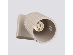 Lámpara De Pared Karbon Minimalista De Aluminio - 1 Fuentes Luminosas - L.8 X A.16 Cm - Gris Pardo
