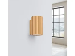 Lámpara De Pared Karbon Minimalista De Aluminio - 1 Fuentes Luminosas - L.6,5 X A.10 Cm - Dorado