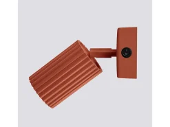 Lámpara De Pared Karbon Minimalista De Aluminio - 1 Fuentes Luminosas - L.8 X A.16 Cm - Ocre Rojo