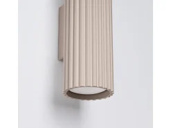 Lámpara De Pared Karbon Minimalista De Aluminio - 2 Fuentes Luminosas - L.6,5 X A.20 Cm - Gris Pardo